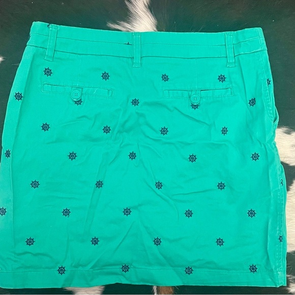 Teal Nautical Print Skirt - Picture 3 of 3